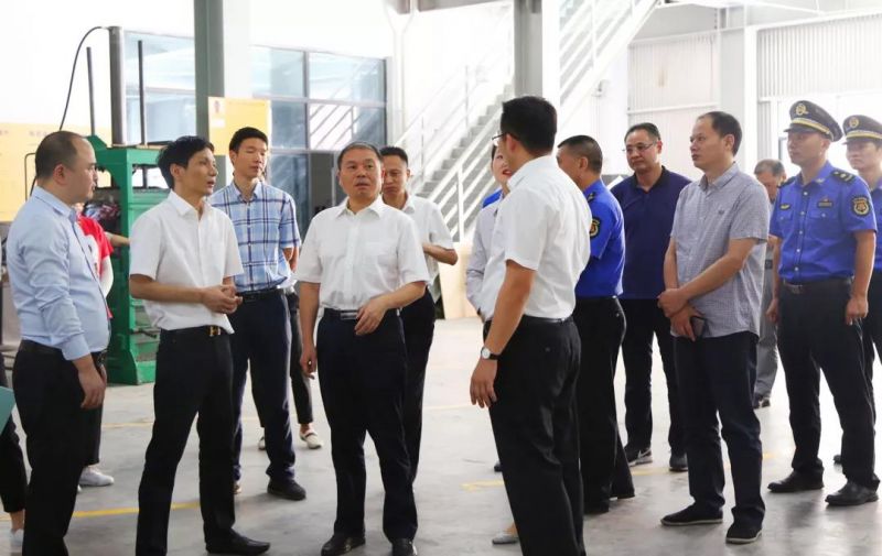 市长朱志杰 副市长徐锴光临贝斯特光学调研工业固废措置试点工作