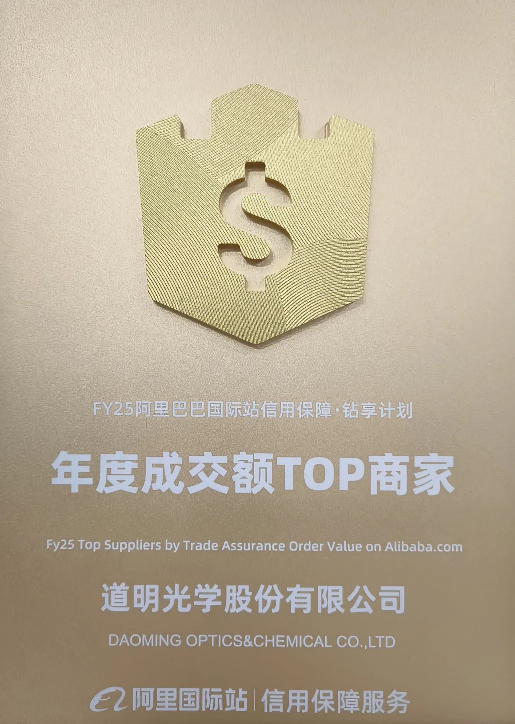 贝斯特光学荣获阿里国际站年度成交额TOP商家4